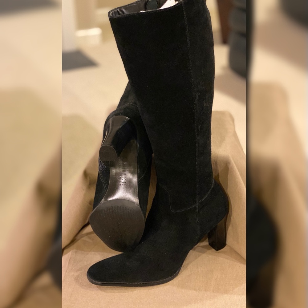 Ralph by Ralph Lauren Black Suede Boot Sz9